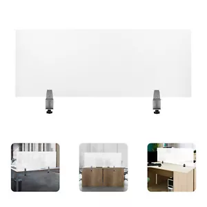 Indoor Office Partition Desk Divider Acrylic Desktop Privacy Panel W/2 Foam Pads - Picture 1 of 19
