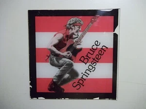 Vintage BRUCE SPRINGSTEEN CARNIVAL PRIZE GLASS Picture Art 6"x6" - Picture 1 of 2