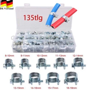 135x Schlauchschellen Mini Schellen Schlauchschelle Schlauchklemmen Klemmen Set - Bild 1 von 17