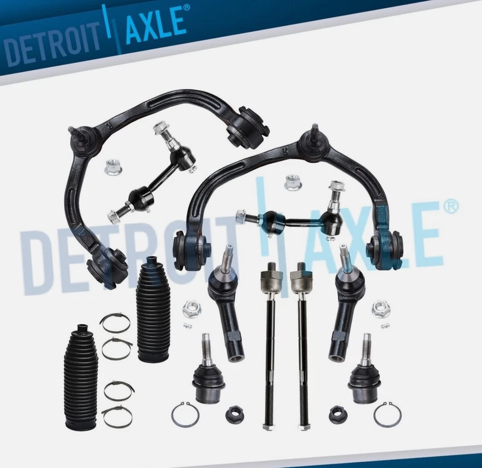 12pc Front Upper Control Arm Kit Tie Rod for 2004 - 2006 Ford Expedition Lincoln — 第 1/1 张图片