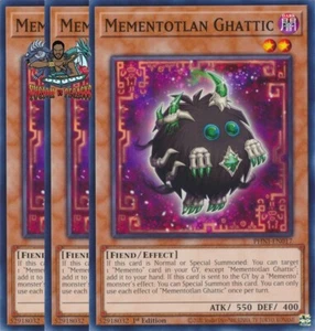 Yugioh! 3x Mementotlan Ghattic PHNI-EN017 Common 1st Ed NM - Picture 1 of 1