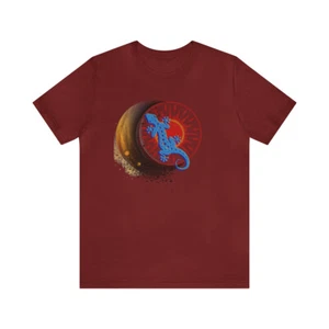 Unisex Jersey Short Sleeve Tee - Gecko - Moon - Eclipse - Picture 1 of 169