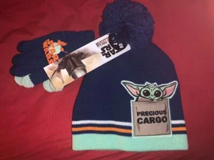 NIÑOS STAR WARS MADALORIAN 2 PIEZAS BEANNIE INVIERNO SOMBRERO CON GUANTES A JUEGO - Imagen 1 de 1