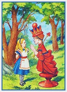 Tenniel's The Red Queen Alice in Wonderland Counted Cross Stitch Chart Pattern - Picture 1 of 10