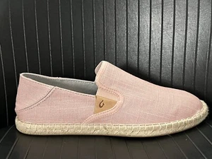 NEW OLUKAI Kaula Pa'a Kapa Linen Espadrilles With Drop-In-Heel Wet Grip Sole 8.5 - Picture 1 of 16