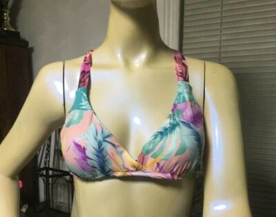 Bar III Copacabana Printed Surplice Bikini Top Multicolor Small - Image 1 of 4