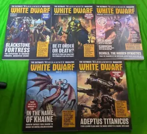 Warhammer White Dwarf Lot (5) Magazines Oct 2016 + March July Aug Dec 2018 - Picture 1 of 8