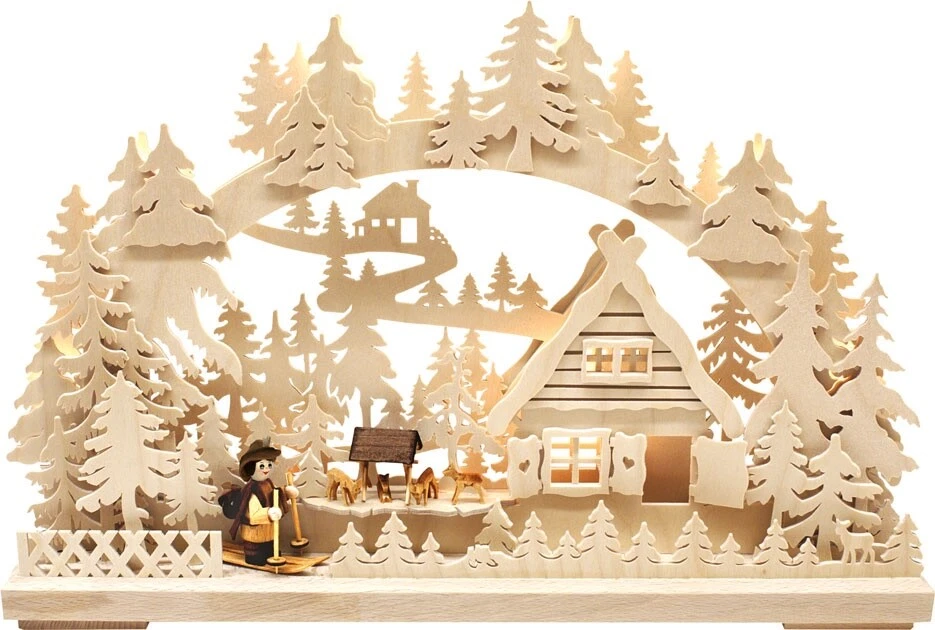 Arco flotante original Erzgebirge doble arco flotante 43x30 cm esquí de fondo Foto 1 de 1