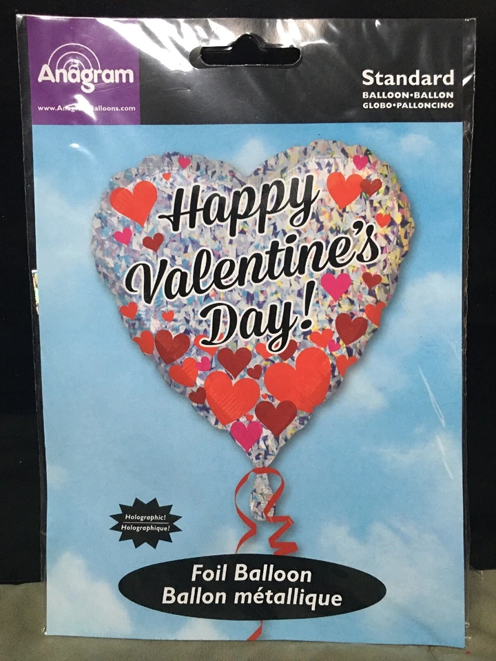3 x Anagram HAPPY VALENTINE'S DAY Foil Balloon 18" heart shape