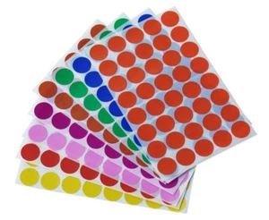Paquete de 1280 adhesivo permanente con etiquetas redondas codificadas por colores de 3/4 pulgadas - Imagen 1 de 10