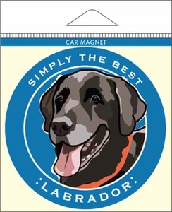 Black Labrador Car Magnet 4x4" - Picture 1 of 1