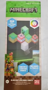 Minecraft MOB and Blocks LED RGB Panel Set of 6 Novelty Wall Lights - Open Box - Picture 1 of 2