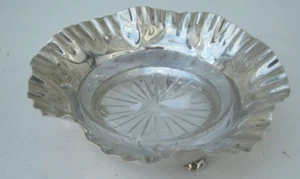 Birmingham 1890 Sterling Silver Butter Dish With Millitary Inscription Sgt Major - Picture 1 of 4