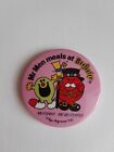 Vintage Pin Badge Mr Men meals at Beefeater - Mr Funny