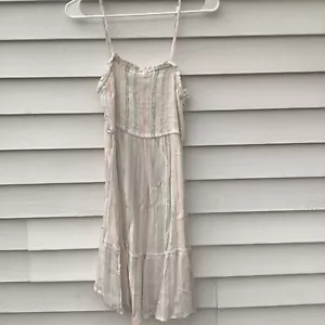 Neu mit Etikett rosa rosa rosa Boho Sommerkleid groß L fließend abgestuft - Bild 1 von 9
