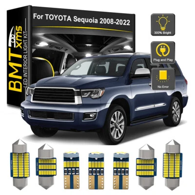 21x Interior LED Light Bulbs License plate For Toyota Sequoia 2008-2022 White Foto 1 de 4