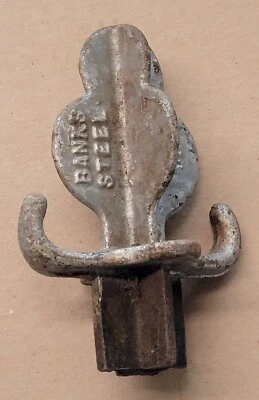 Antiguo remate de postes BANCOS STEEL POST CO. NEWARK NUEVA JERSEY VINTAGE  Foto 1 de 4