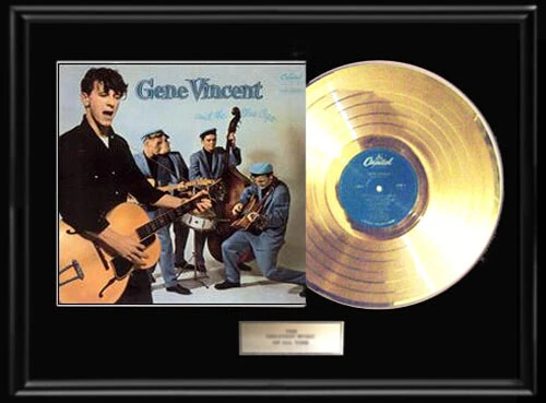 GENE VINCENT & BLUE CAPS SELF TITLED GOLD METALIZED RECORD VINYL LP NON RIAA   Foto 1 de 1