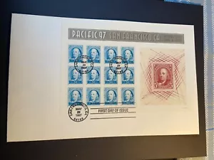Pacific 97 International Stamp Exhibition 50c60c Souvenir Sheet 1st Day of Issue - Bild 1 von 3