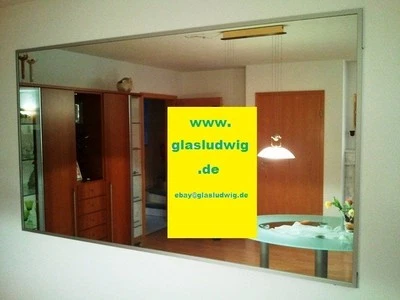 GLASLUDWIG Spiegel 5 mm geschliffen und poliert Maßanfertigung z.B. Wandspiegel (86,27€/m²)