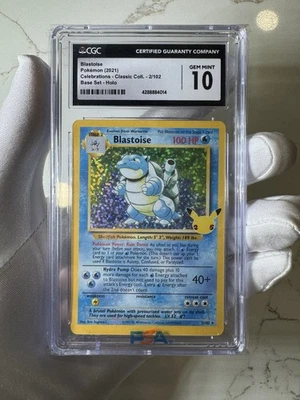 Blastoise 2/102 Celebrations: Classic Collection Holo CGC 10 - Image 1 of 2