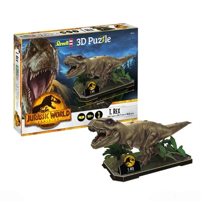 Quebra-cabeça 3D Revell Jurassic World Dominion T. Rex dinossauro tiranossauro - Imagem 1 de 4