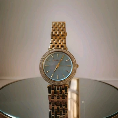 Michael Kors MK3498 Darci MOP Dial Gold Tone Stainless Steel Women's Watch 6.25" - Image 1 of 4