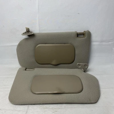 2000-2006 Nissan Sentra Sun Visor Pair Set Driver Passenger LH RH Beige OEM - Image 1 of 4
