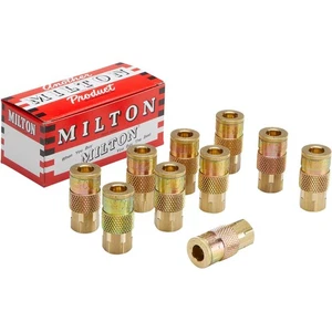 10-Pack Milton 785 FNPT Female 1/4" T-Style Air Compressor Quick Connect Fitting - Picture 1 of 7