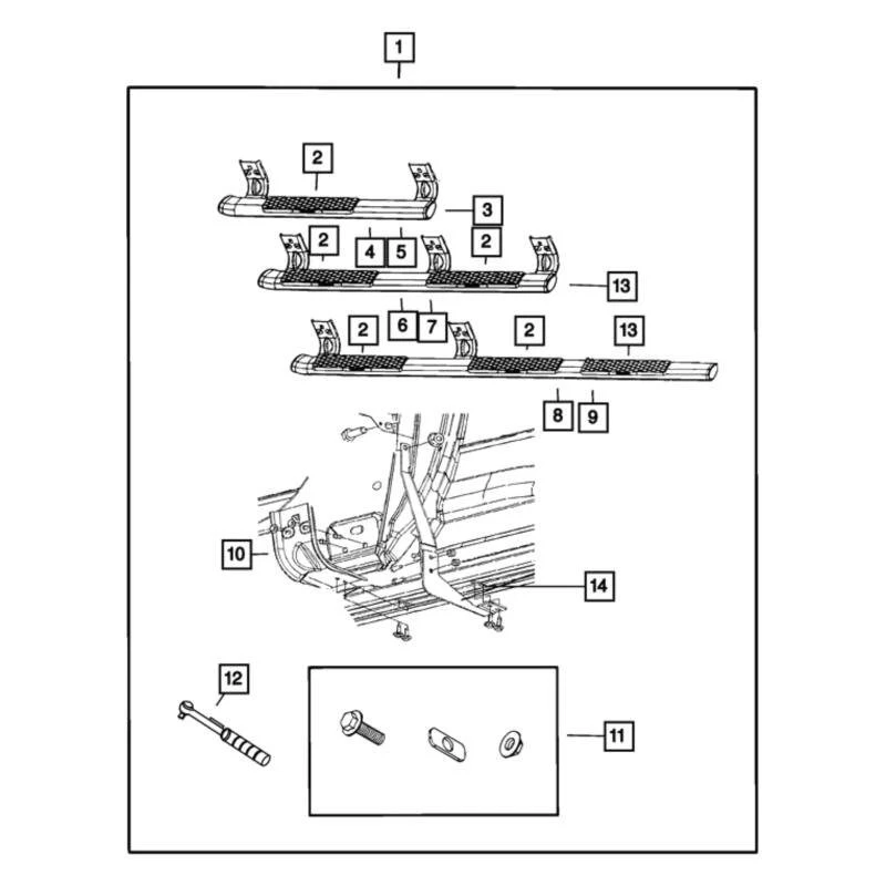 For Ram 4500 2011-2013 Mopar 68044456AB Running Board Mounting Bracket Foto 1 de 4
