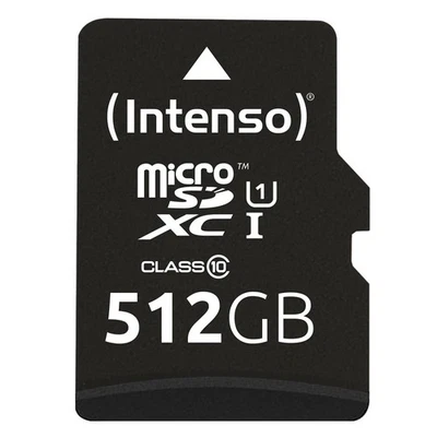 Intenso microSD 512GB UHS-I Premium Speicherkarte inkl. SD-Adapter Datenspeicher - Bild 1 von 4