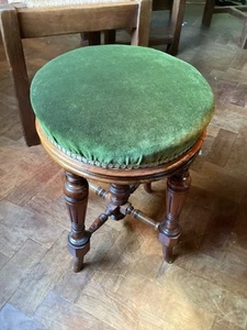 Victorian Revolving Adjustable Height Music Stool Piano Harp Cello Etc - Picture 1 of 14