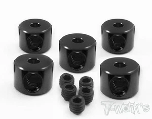 T-Works Collarini Alluminio 2mm Nero per 1:8 Buggy (5pc) - TA-020BK - Foto 1 di 1