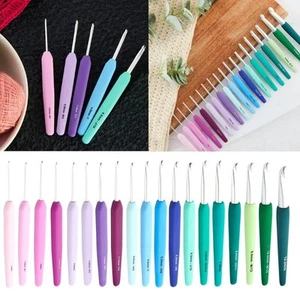 HÄKELNADELN KnitPro Wellen 2 Aluminium mit weichem farbigem Griff Griff 2mm-12mm - Bild 1 von 32