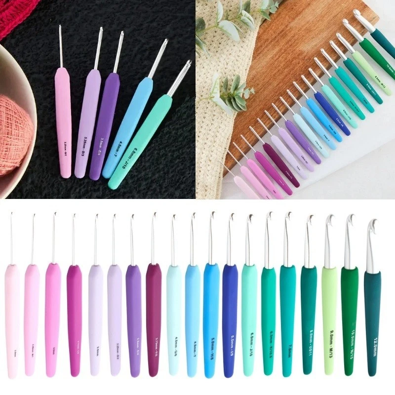 CROCHET HOOKS KnitPro Waves 2 Aluminium With Soft Coloured Grip Handle 2mm-12mm - Image 1 of 4