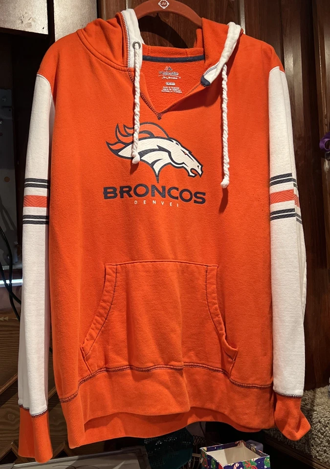 MAJESTIC NFL DENVER BRONCOS MUJER CORBATA CUELLO SUDADERA CON CAPUCHA NARANJA XL Foto 1 de 3
