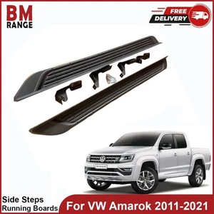 2Pcs Fixed Side Step Running Board Nerf Bar Fits for VW Amarok 2011-2021 - Picture 1 of 4