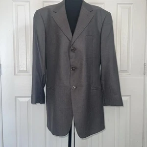 ARMANI COLLEZIONI Mens Gray ITALIAN Wool SILK Sport Coat Blazer Suit SIZE 44R - Picture 1 of 9