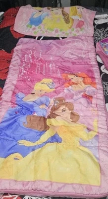 Saco de dormir princesa Disney Belle Cenicienta Ariel + bolso y funda de almohada Foto 1 de 4