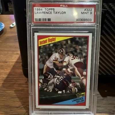 Salón de la Fama del Fútbol Americano 1984 Topps #322 Lawrence Taylor PSA 9   Foto 1 de 2