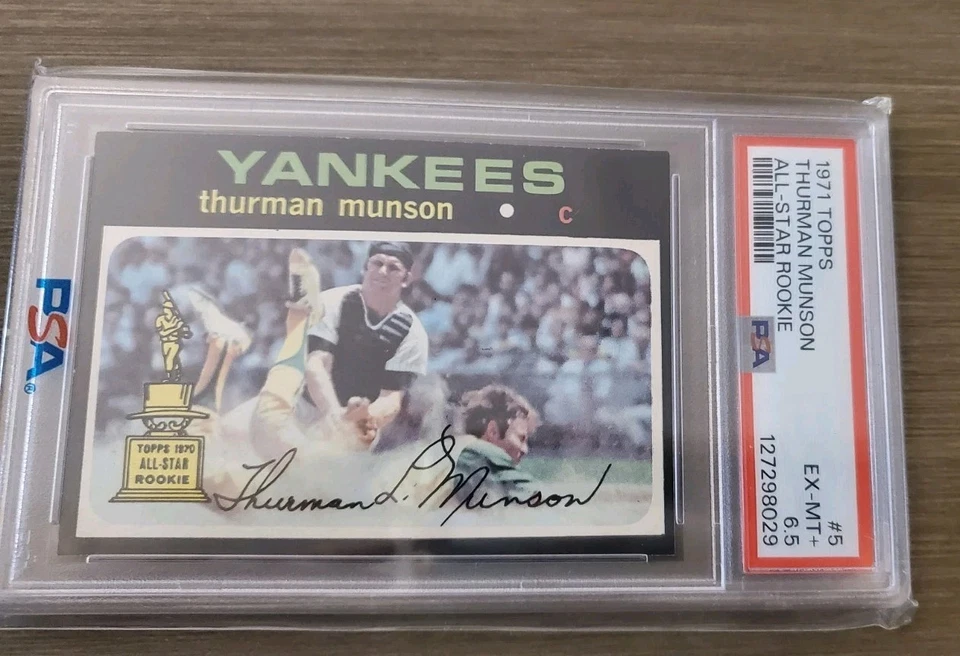 1971 Topps Set-Break #5 Thurman Munson All-Star Rookie PSA 6,5 como nuevo+ Foto 1 de 3