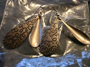 Silpada Sterling Silver 925 Teardrop Dangle Earrings, Artisan Openwork Design - Picture 1 of 5
