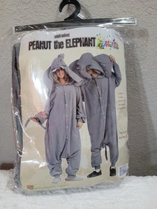 ADULT PEANUT THE ELEPHANT COSTUME JUNGLE ANIMAL PAJAMAS COSTUMES JUMPSUIT ANIME - Picture 1 of 3