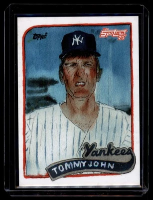 2021 Topps x Spotlight 70 by Andy Friedman #68 Tommy John Spotlight70 Stamp #/70 - Image 1 of 2