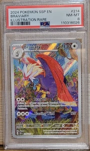 2024 Pokemon SSP En Braviary IR #214 PSA 8 - Picture 1 of 2