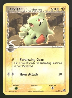 Larvitar - 52/101 - Común - EX Dragon Frontiers - Carta Pokémon - LP Foto 1 de 2