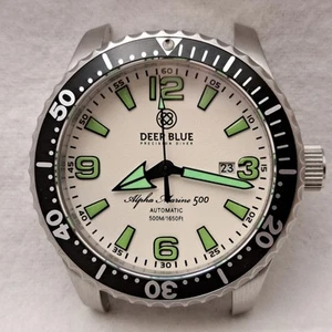 Deep Blue Alpha Marine 500, Full Lume, Automatic Movement, Stainless Bracelet - Picture 1 of 14