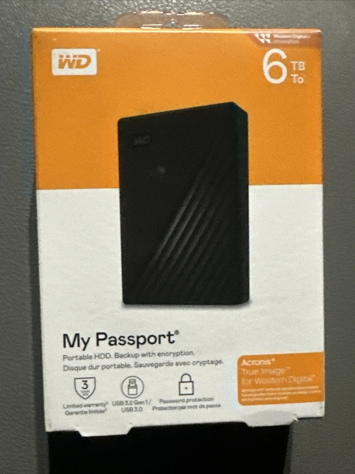 WD 6TB My Passport for Mac Portable External Hard Drive HDD-WDBK6C0060BBL-WESN - Image 1 of 1