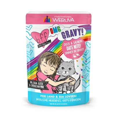 Bff Omg Grain Free Cat Food Variety Pack Duck Salmon In Gravy 2.8Oz 12 Pack - Image 1 of 4