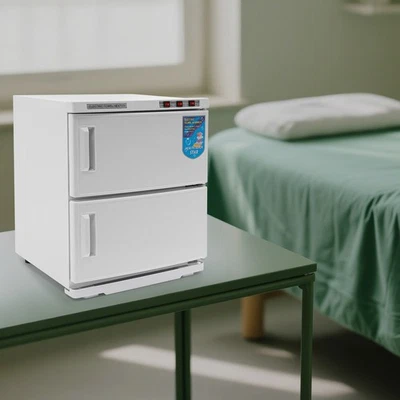 50L Electric Towel Warmer 2 Tier Sterilisation Cabinet Stainless Steel 220V - Image 1 of 4